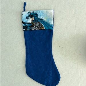 Navy Batman Holiday Stocking